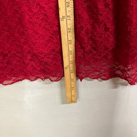 Art Class Girl's Red XXL (16/18) Long Sleeve Lace Dress Lace Overlay Lined - Picture 9 of 9